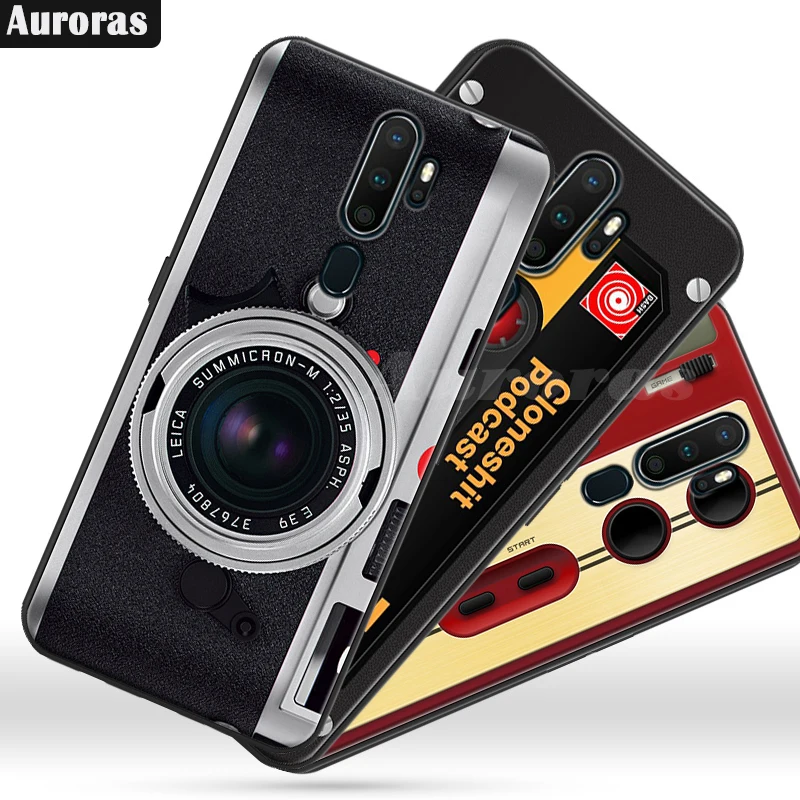 Чехол Auroras для OPPO A9 2020 мягкий чехол с полной защитой ретро камера узором геймпад A5