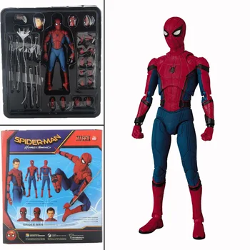 

Mafex 047 Spiderman Spider Man Peter Parker Homecoming Version Justice League Action Figure Model Toys Doll Gift