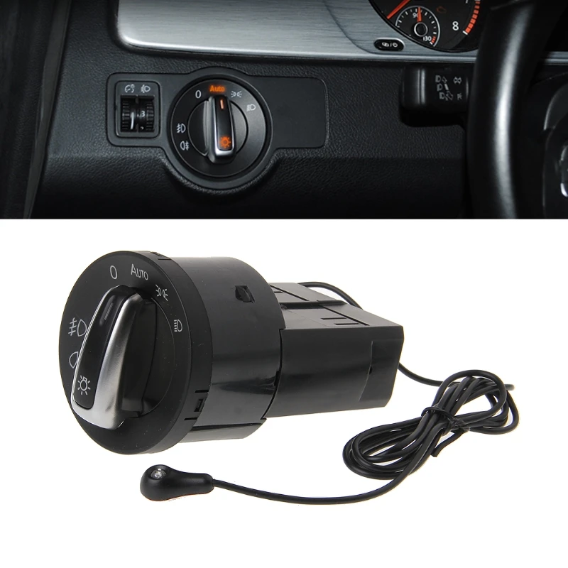 2021 New Auto Headlight Chrome  panel Switch Plug For VW Polo Golf 4 Jetta MK4 Passat B5 Polo
