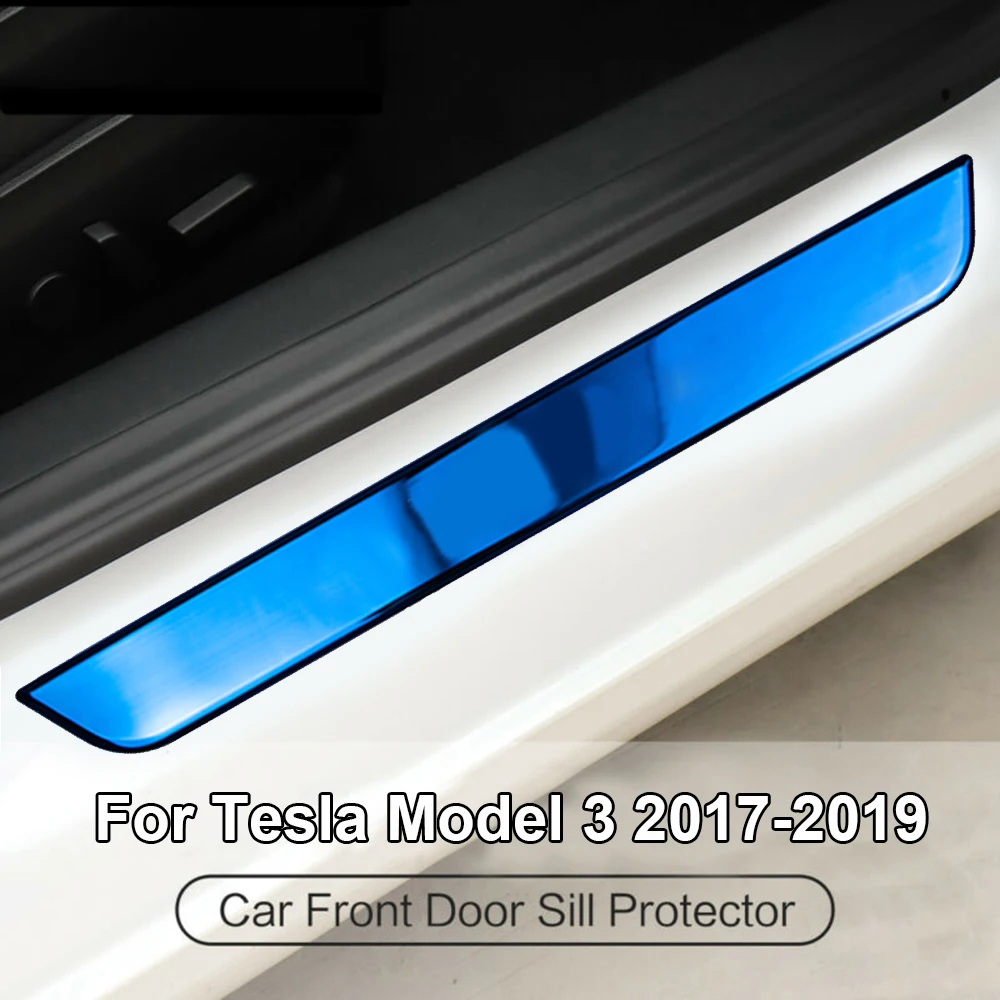 2 шт дверные пороги Авто защитные аксессуары для Tesla модель 3