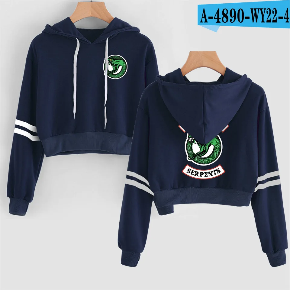 Women Print Riverdale Hoodie Sweatshirt Long Sleeve Harajuku hoodies women Crop Top Shirt Pullovers Clothes