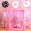 Portable Kids Toy Tipi Tent Ball Pool Princess Girl Castle Play House Children Small House Folding Playtent Baby Tent Chrismas 2