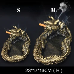 Creative Retro Personality Chinese Dragon Ashtray Home Office Tea Table Large Decorative Trend Wolong Ashtray