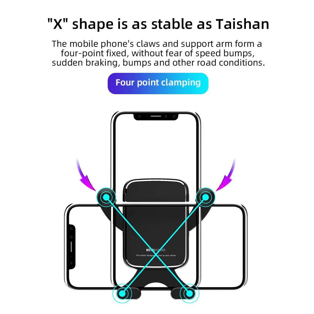 TISHRIC Автомобильный держатель для телефона 360 Вращение gps вентиляционное отверстие крепление без магнитного универсального держателя подставка для смартфона Скоба-держатель