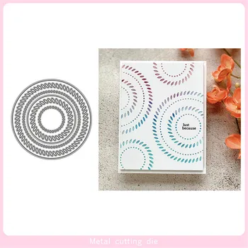 

Cutting dies die Round hollow frame metal printing craft paper relief DIY embossed Christmas New Year Valentine's Day