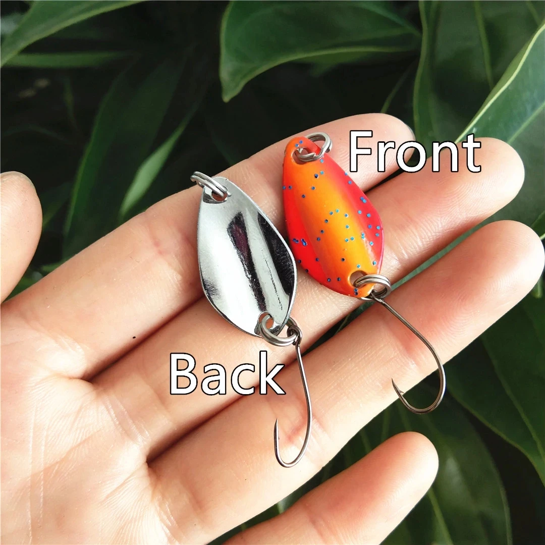 WALK FISH Trout Small Micro Fishing Spoons Single Hook Lures 1.2g 1.6g 2g  Spinner