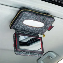 Автомобильный солнцезащитный козырек, сумка для хранения, автомобильный держатель для салфеток, солнцезащитный козырек, зеркало для макияжа, подвесной контейнер для салфеток, держатель для очков