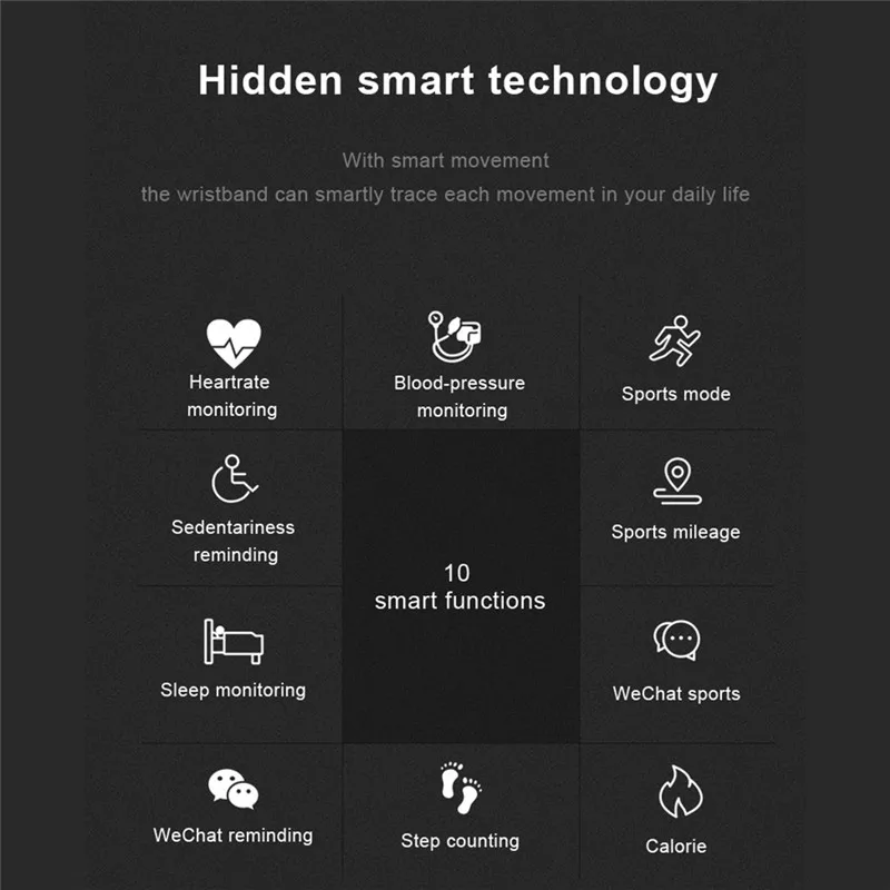 Водонепроницаемый Смарт Браслет Шагомер для смартфона монитор сердечного ритма браслет активности фитнес трекер часы для Android IOS Band