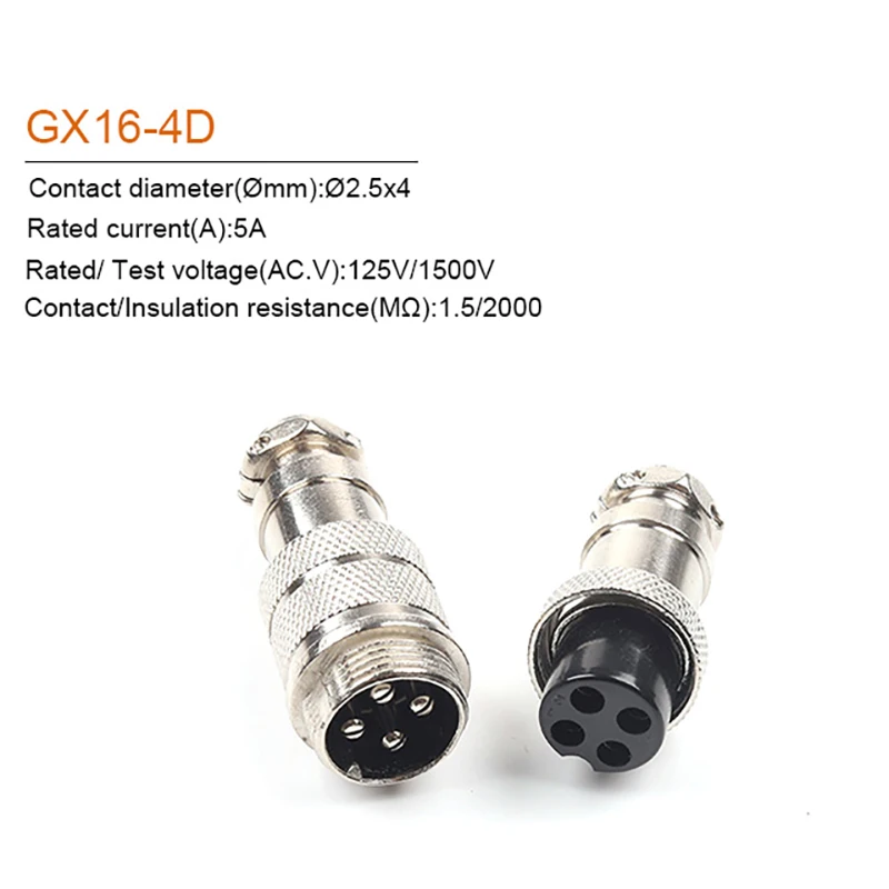 1Set Gx16 Butting Circular Aviation Connector Male & Female Plug 2/3/4/5/6/7/8/9/10 Pin Wire Panel Docking Connectors