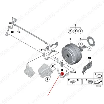 

Car Brake vacuum tube Strong drum Suitable for E87 E90 E93b mw118 120 130 318 320 325 330 Vacuum booster tube Vacuum line