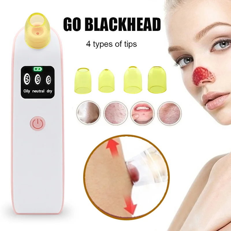 Acne Pimple Removal Blackhead Cleaner Facial Cleaning Machine Pore Cleaner Fast Effective Vacuum Suction ABS for Vibration