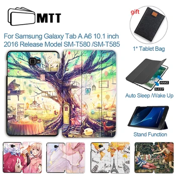 

MTT Case For Samsung Galaxy Tab A A6 10.1 inch SM-T580 T585 Cartoon Anime PU Leather Flip Stand Tablet Case Protective Funda