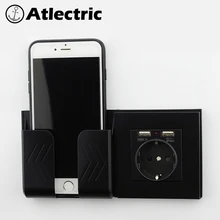 Atlectric 2A двойной USB порт настенное зарядное usb-устройство розетка 16A ЕС Россия Франция штепсельная розетка с usbнастенный адаптер для зарядки usb розетка розетки с usb