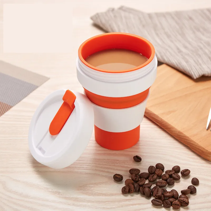 Креативная простая силиконовая складная чашка для путешествий, практичная, удобная для переноски, экономит место, многофункциональная кофейная бутылка для воды