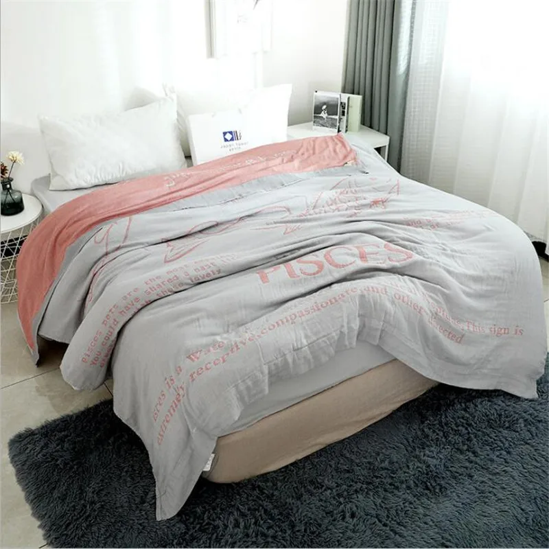 200*230 см Высокое качество дышащее одеяло пледы из бамбукового волокна; Одеяло s покрывала 4 слоя Муслин Хлопок, Бамбук одеяло для дивана