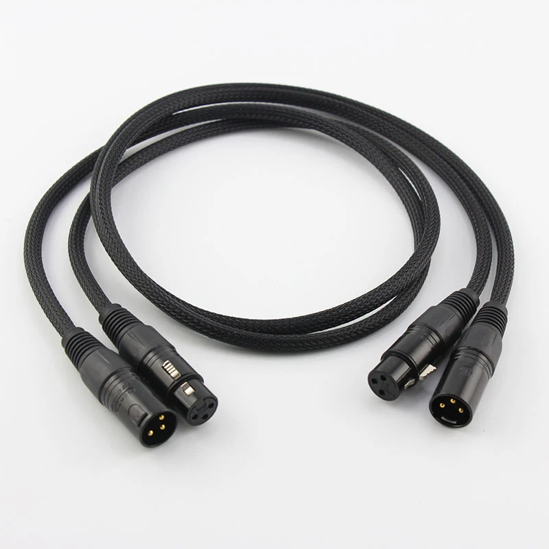 

Pair A53 5N OCC copper conductor audio Balance interconnect cable with XLR plug connector HIFI Audio XLR Plug Cable