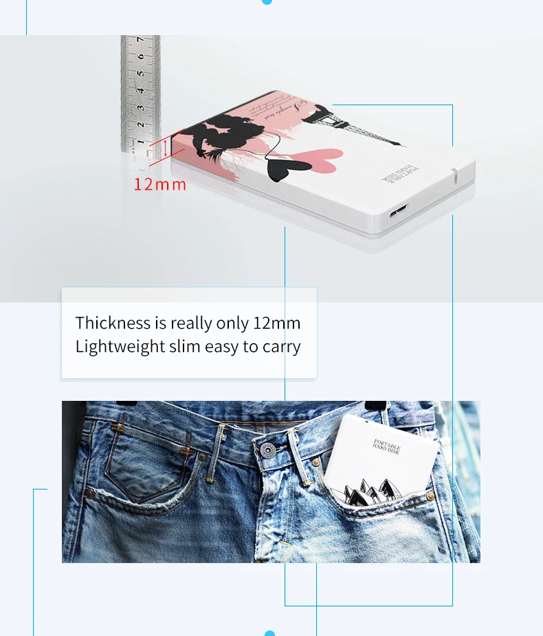 HDD 2.5 2TB 1TB 500GB 320GB External Hard Drive Hard Drive Portable HD Storage Device Harddisk Disk Disco Duro Externo 1 TO 2 TO