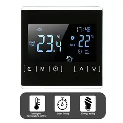 AC85-240V LCD Touch Screen Temperature Controller Back Light Smart Electric Floor Heating Thermostat for Home Bedroom