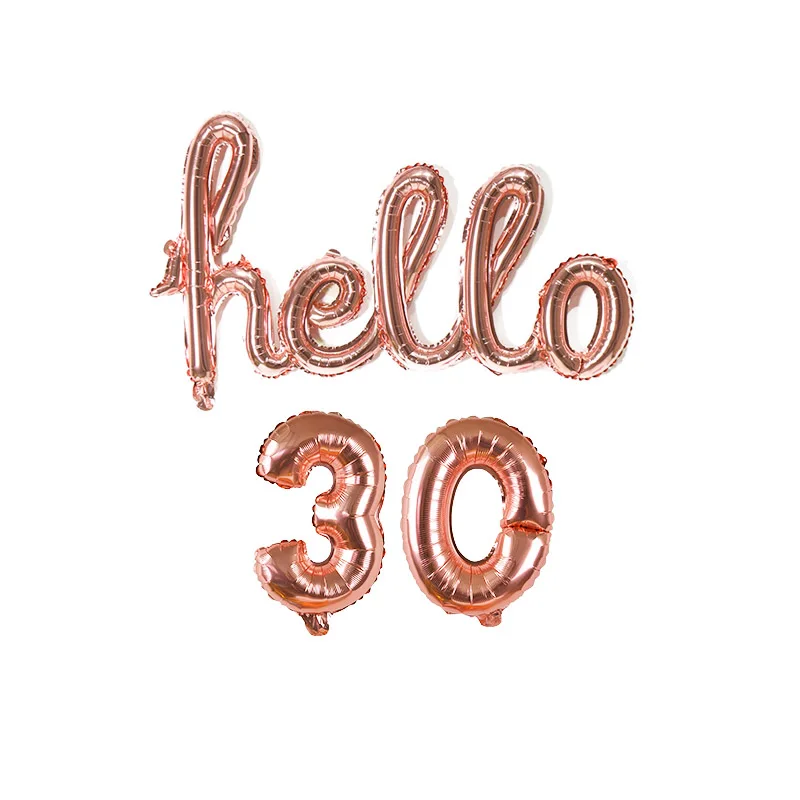 Rose Gold Hello 30 Balloons Baby Shower 10/13/15/21/25th 30th Birthday Party Decor 21 30 Number Inflatable Air Globos Rose Gold Hello 30 Balloons Baby Shower 10/13/15/21/25th 30th Birthday Party Decor 21 30 Number Inflatable Air Globos