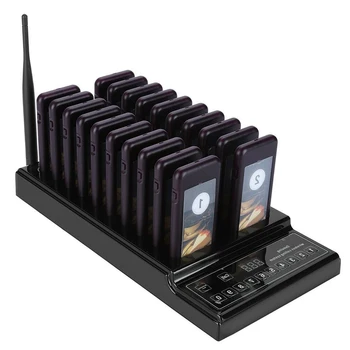 

1-to-20 Restaurant Wireless Call Pager 999 Channel Calling Keypad Queuing Calling System Paging Calling System 100-240V