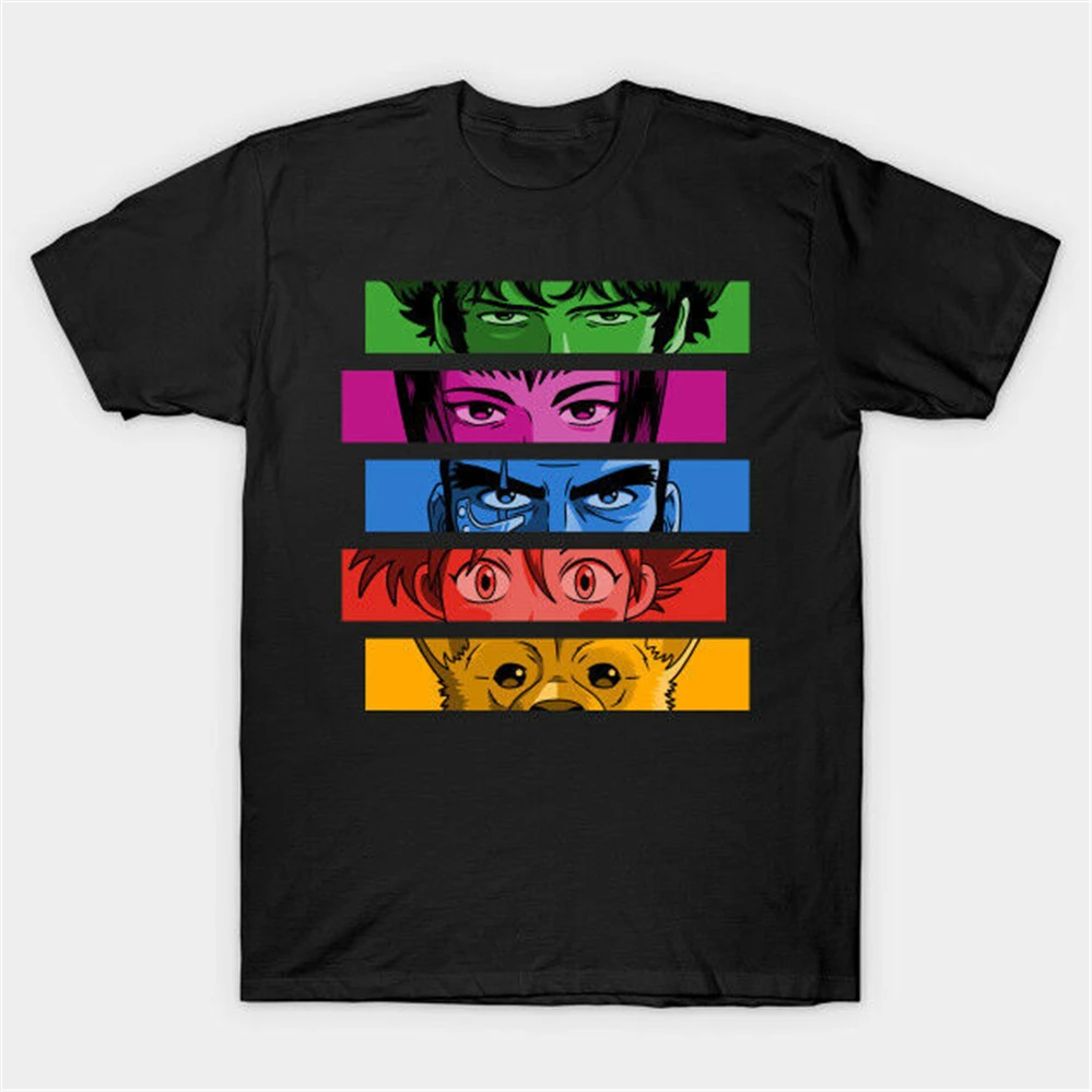 Cowboy Bebop Too Good Bad Spike Jet Einstein Edward Faye Black T-Shirt Popular Tee Shirt | Мужская одежда