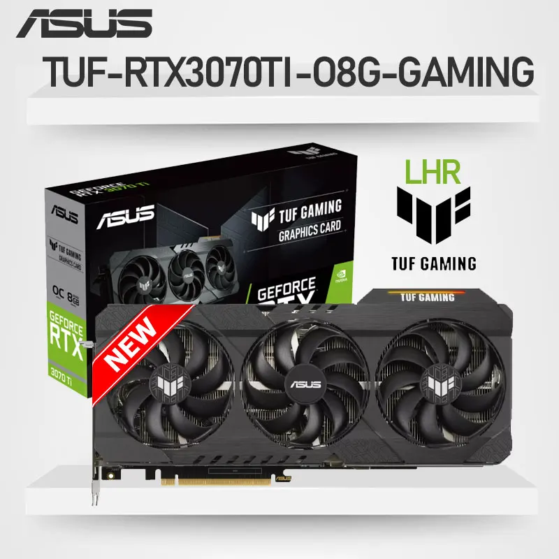 Видеокарта ASUS Raphic TUF-RTX3070TI-O8G-GAMING LHR GDDR6X графические карты 4 0 бит PCI-E 3070 GeForce RTX Ti GPU