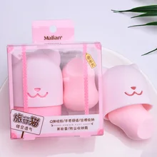 Котенок Красота пудра слоеного блендера держатель Губка Макияж яйцо сушки чехол Портативный мягкий силиконовый косметический Блендер Губка коробка держатель