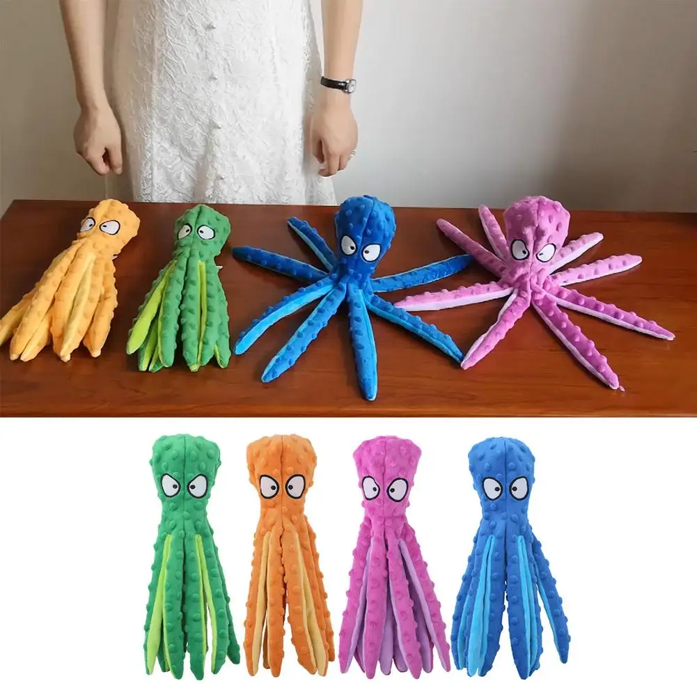 Pet Plush Octopus Toy Dog Toy Puppy Cute Funny Emotion Octopus Shaped