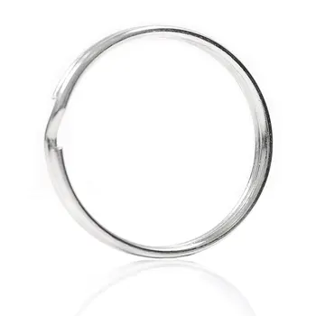 

10X Quality 50Mm Keyring Split Ring Set Heavy Duty Large Nickel Key Loop Sprung Hoop