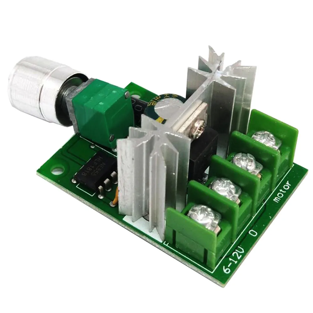 DC motor fan speed controller 6V-12V 6A high power stepless speed regulation board switch