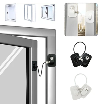 

Aluminum Alloy Door Window Lock Child Safety Door Security Lock For Cabinets Cupboards Prevent Childern Falling Window Lock