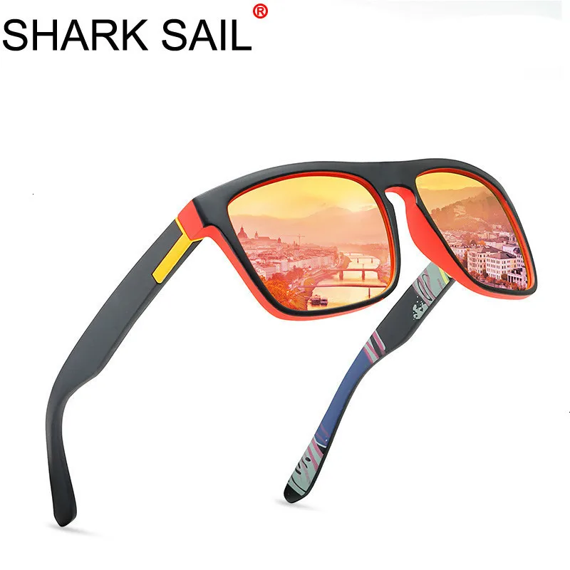 

SHARK SAIL Polarized Sunglasses Men's Driving Shades Male Sun Glasses For Men Retro Cheap Luxury Brand Designer Gafas De sol