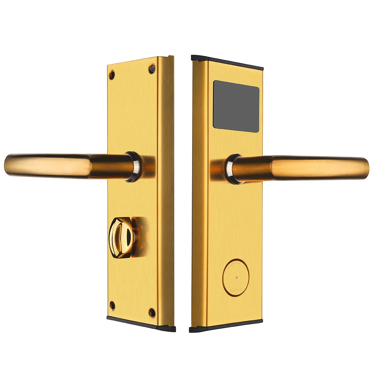 Safurance цифровой карточный замок Безопасность Интеллектуальная RFID цифровая карта ключ разблокировка нержавеющая сталь замок двери гостиницы замок двери - Цвет: Gold Right Side