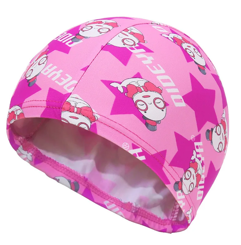 

Children Cartoon Elastic Swimming Caps boys girls Waterproof Stretchable Comfortable Long Hair Summer Swiming Pool Bathing Hat