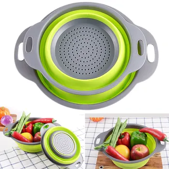 

Foldable Draining Basket Kitchen Collapsible Colander Vegetable Fruit Draining Washing Basket HG99