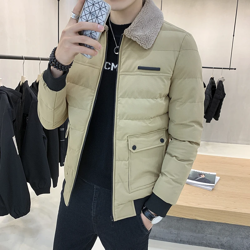 

Bubble Coat Men Thickening Men's Winter Jacket Windproof Clothes Casual Slim Down Cotton Streetwear Anorak Warm Koreaer