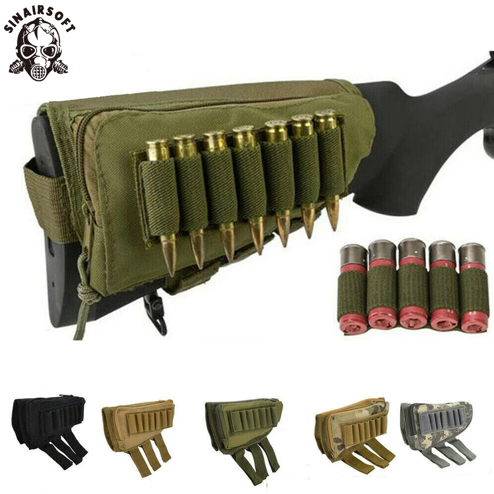 Details about   Tactical Hunting Bag Nylon Cheek Rest Pad Stock Ammo Pouch Shotgun Rifle Bag
