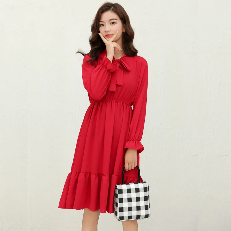 

New Chiffon Long Sleeve Dresses for Women in 2019 Fashion "A" Dresses