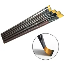 Набор из 6 художественных коричневых нейлоновые кисти для рисования акриловых красок кисти для художников водные кисти для окрашивания акриловых масляных красок