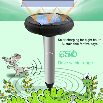 

Lawn Yard Solar Powerd Outdoor Garden Ultrasonic Pest Repeller Spikes Deterrent With LED Light Mole Animal Snake Mouse Gopher