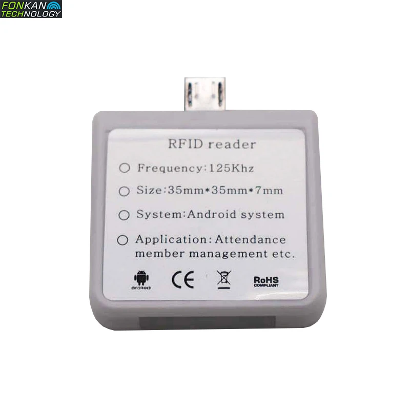 FONKAN мини портативный считыватель НЧ 125 кГц OTG USB Android Считыватель