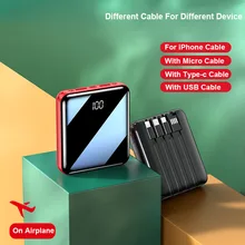 Batterie externe Portable 2,1a, 20000mAh, charge rapide, Powerbank pour iPhone 12 11 XS Mini Huawei Samsung