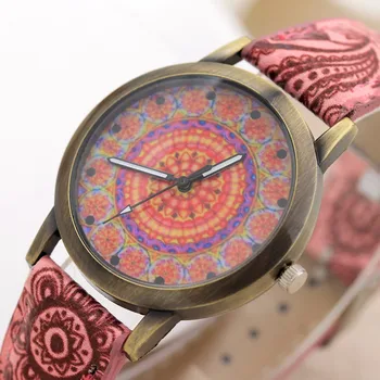 

Lady Quartz watches Imitation Porcelain Retro Strap Digital Dial belt Simulation Watch Luxurious Fashion Antique Clock Relogio