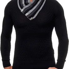 Черный, белый, серый, мужской вязаный пуловер, Свитера в полоску, английский стиль, свитера для мальчиков, зимняя тонкая плотная Мужская трикотажная одежда