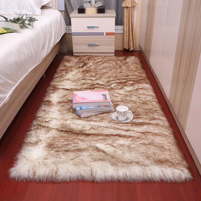 Ковер из искусственной шерсти для гостиной/спальни, противоскользящий мягкий ковер 80 см* 180 см, белый, розовый, серый, 15 цветов