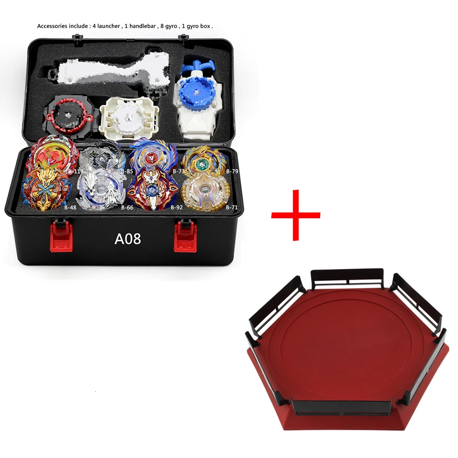A008 TAKARA TOMY Avec Bleyblade Bayblade Explosion Lanceur Toupie Beyblade Metal Fusion Arena с кувшинчиком Bey Blade для детей - Цвет: A008