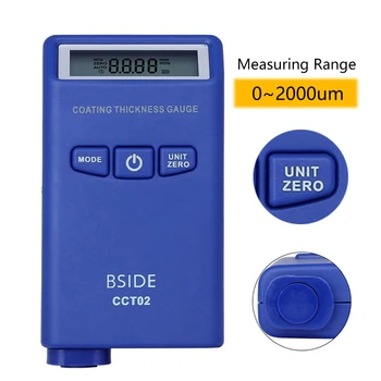 

BSIDE CCT02 Digital Coating Thickness Gauge Mini Car Paint Thickness Meter Film Paint Coating Tester Eddy current
