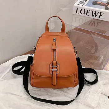

2020 Women Leather Backpacks Vintage Female Shoulder Back Pack Multifunction School Back for Girls Travel Ladies Bagpack Mochila