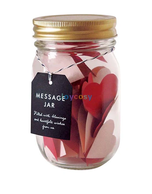 Message Filled Mason Jar Wish Jar-love 