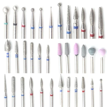 

6PCS Diamond Cutters for Manicure Set Silicon Ceramic Stone Nail Drill Bits Set Milling Cutters for Pedicure Manicure Machine